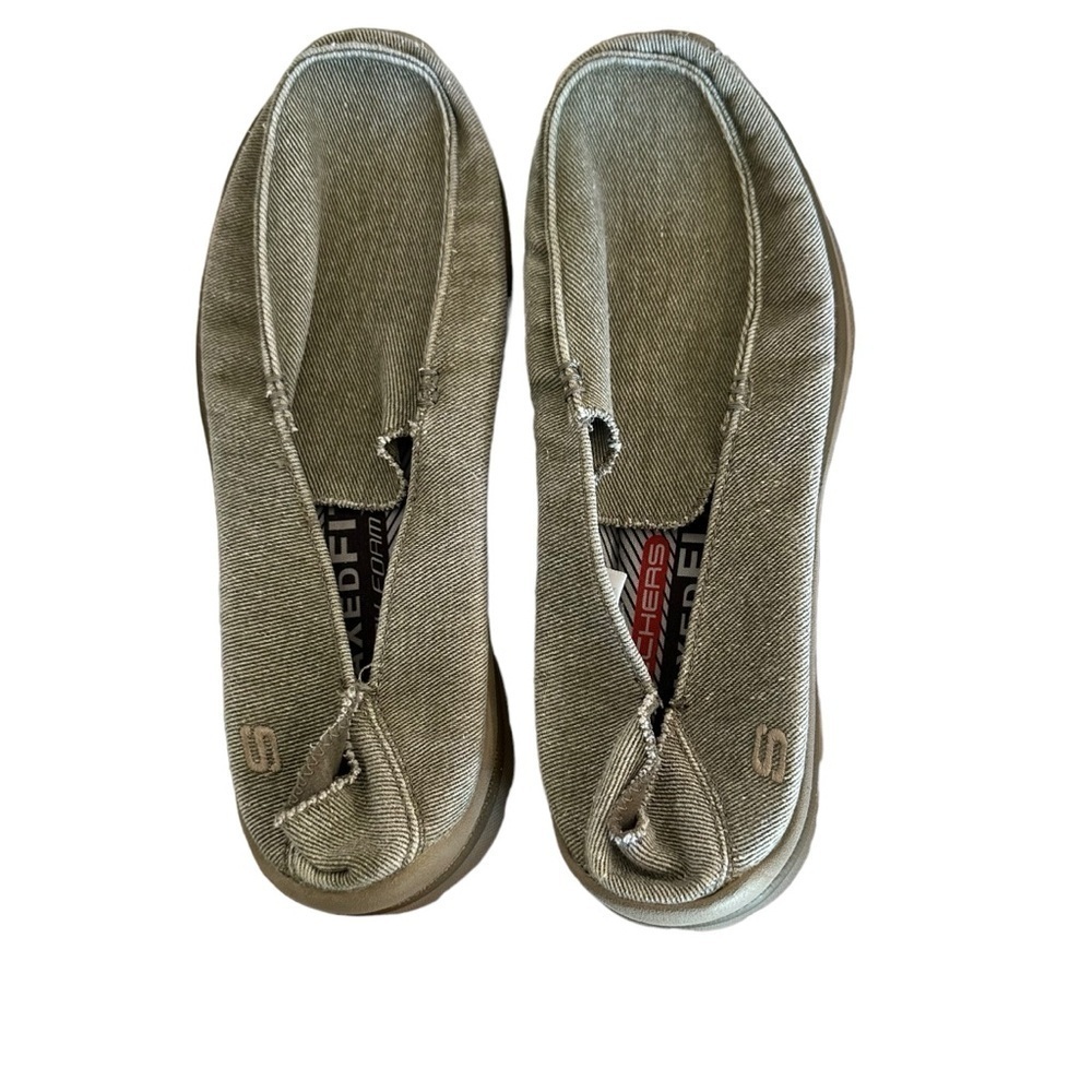 Men's Skechers Relaxed Fit Memory Foam Gomel Loafer Shoes Taupe size 9